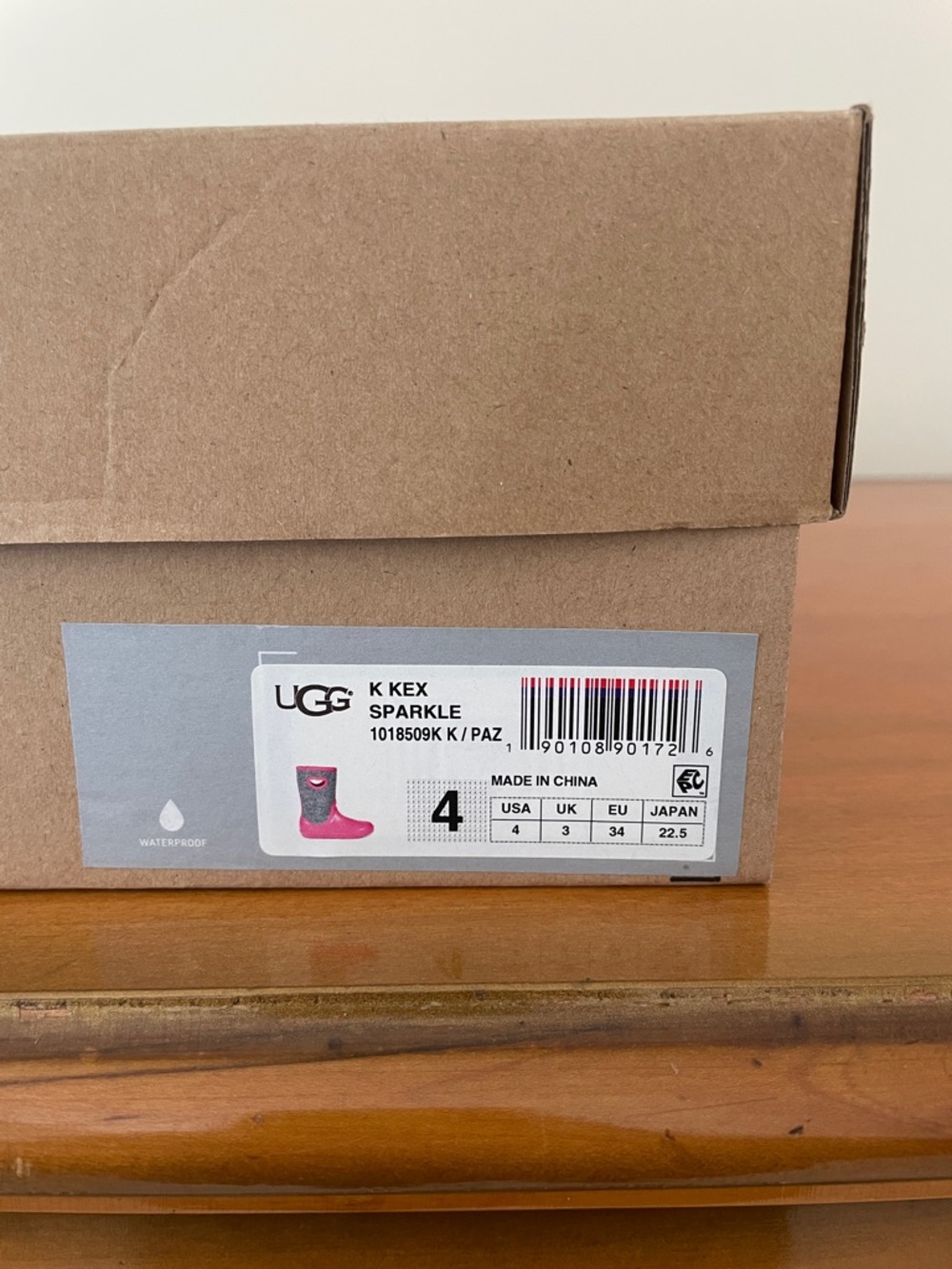 UGG Kids K Kex Sparkle Waterproof Boot - Pink